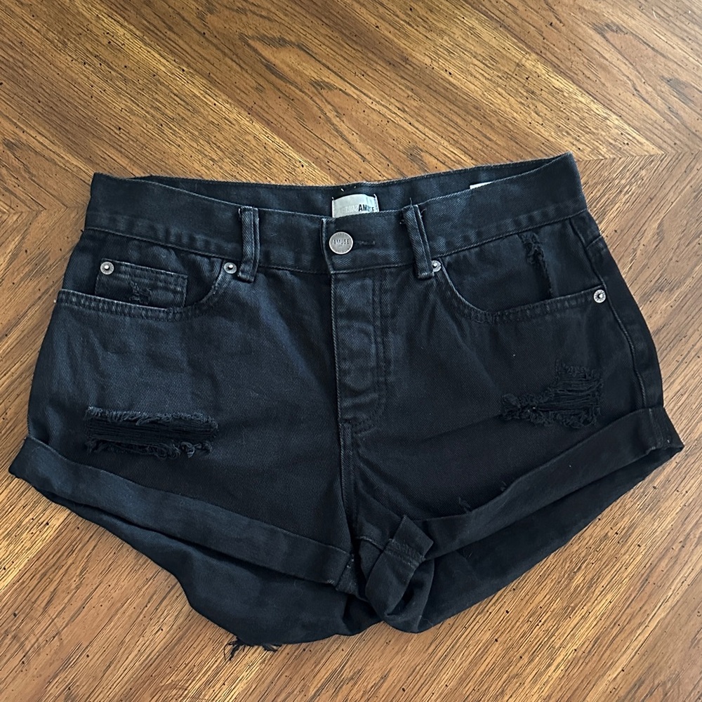 Amuse Society Black Jean Shorts
